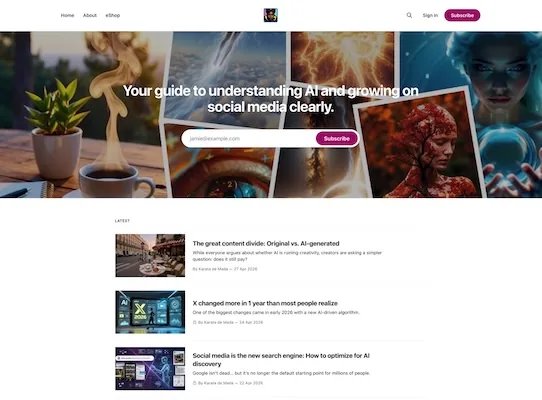 Preview of the AI and Social Media Simplified blog